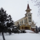 Kościół, Kalwaria i plebania zimą